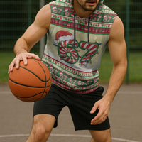 67 Six Seven Funny Meme Christmas Sleeveless Hoodie Funny Xmas - Wonder Print Shop