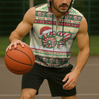 67 Six Seven Funny Meme Christmas Sleeveless Zip Hoodie Funny Xmas - Wonder Print Shop