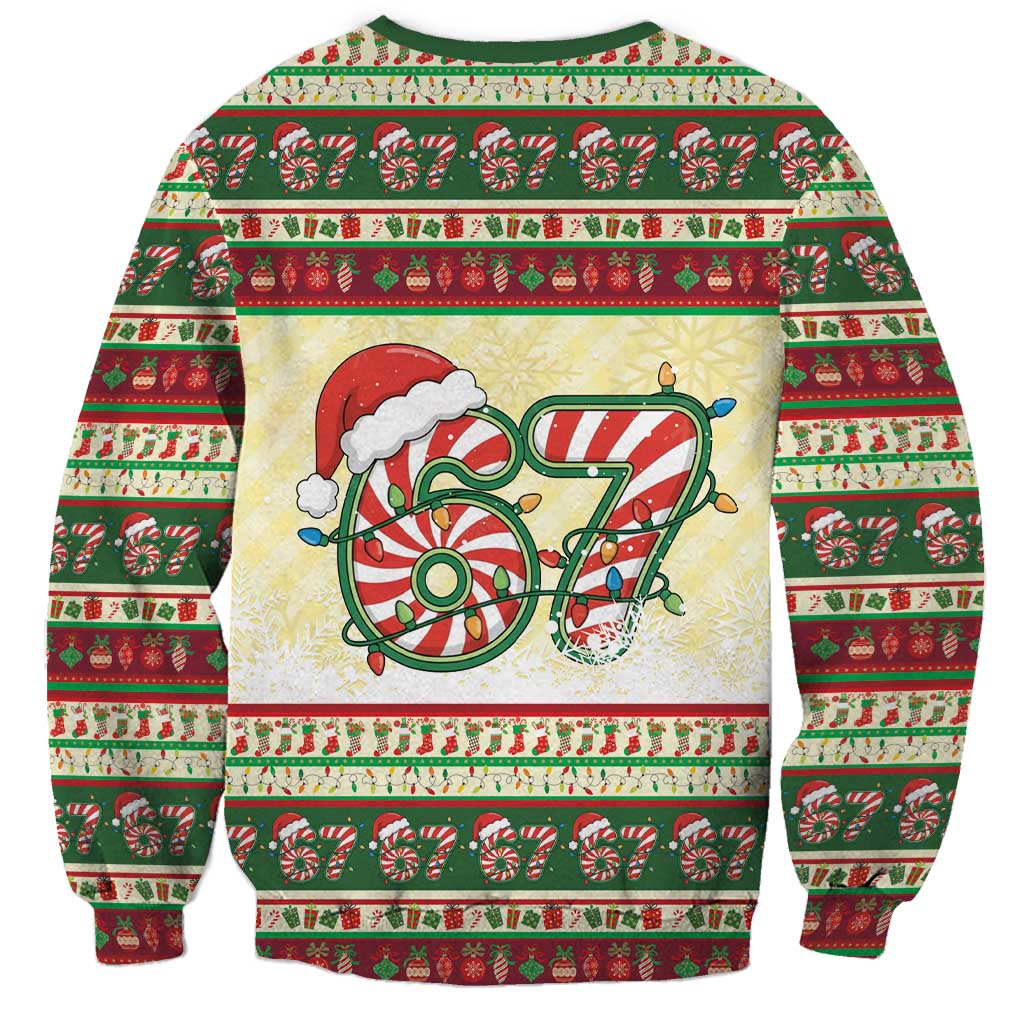 67 Six Seven Funny Meme Christmas Sweatshirt Funny Xmas - Wonder Print Shop