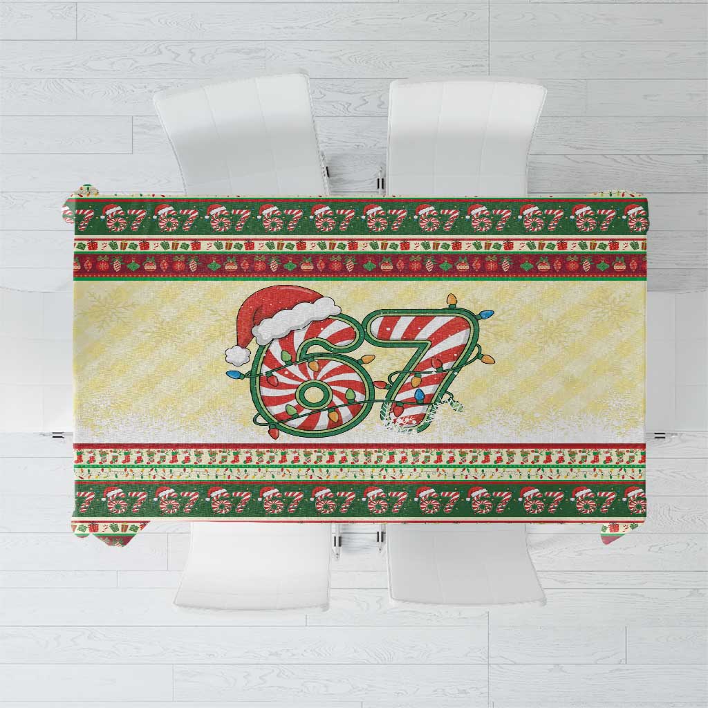 67 Six Seven Funny Meme Christmas Tablecloth Funny Xmas - Wonder Print Shop