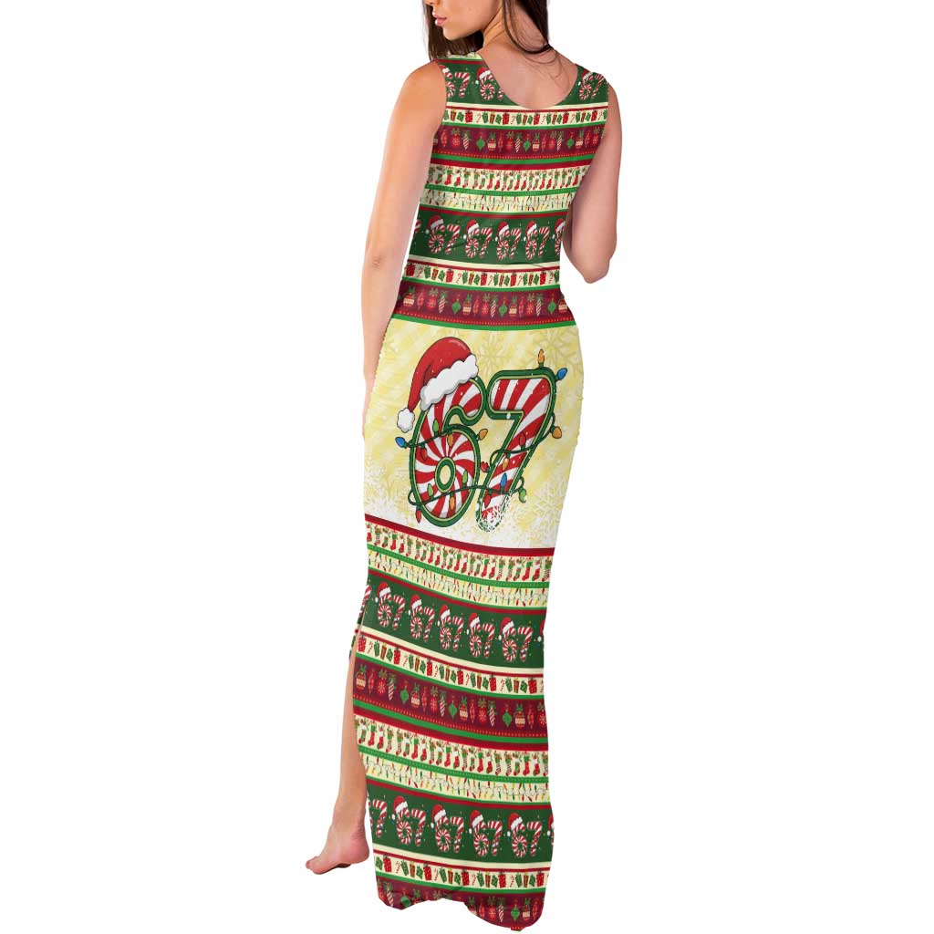 67 Six Seven Funny Meme Christmas Tank Maxi Dress Funny Xmas - Wonder Print Shop
