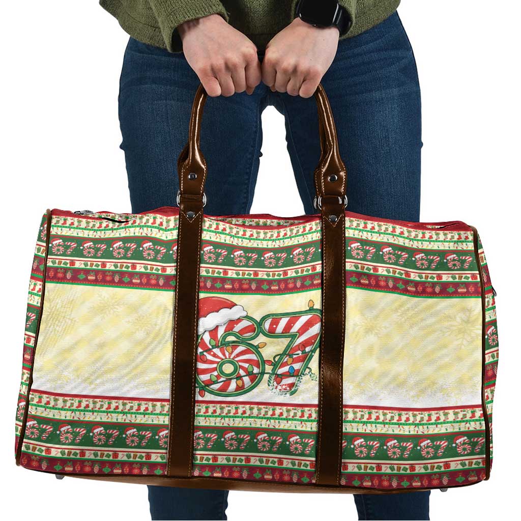 67 Six Seven Funny Meme Christmas Travel Bag Funny Xmas - Wonder Print Shop