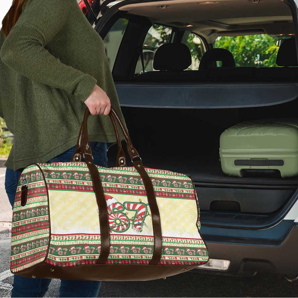 67 Six Seven Funny Meme Christmas Travel Bag Funny Xmas - Wonder Print Shop