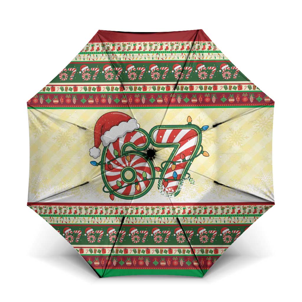 67 Six Seven Funny Meme Christmas Umbrella Funny Xmas - Wonder Print Shop