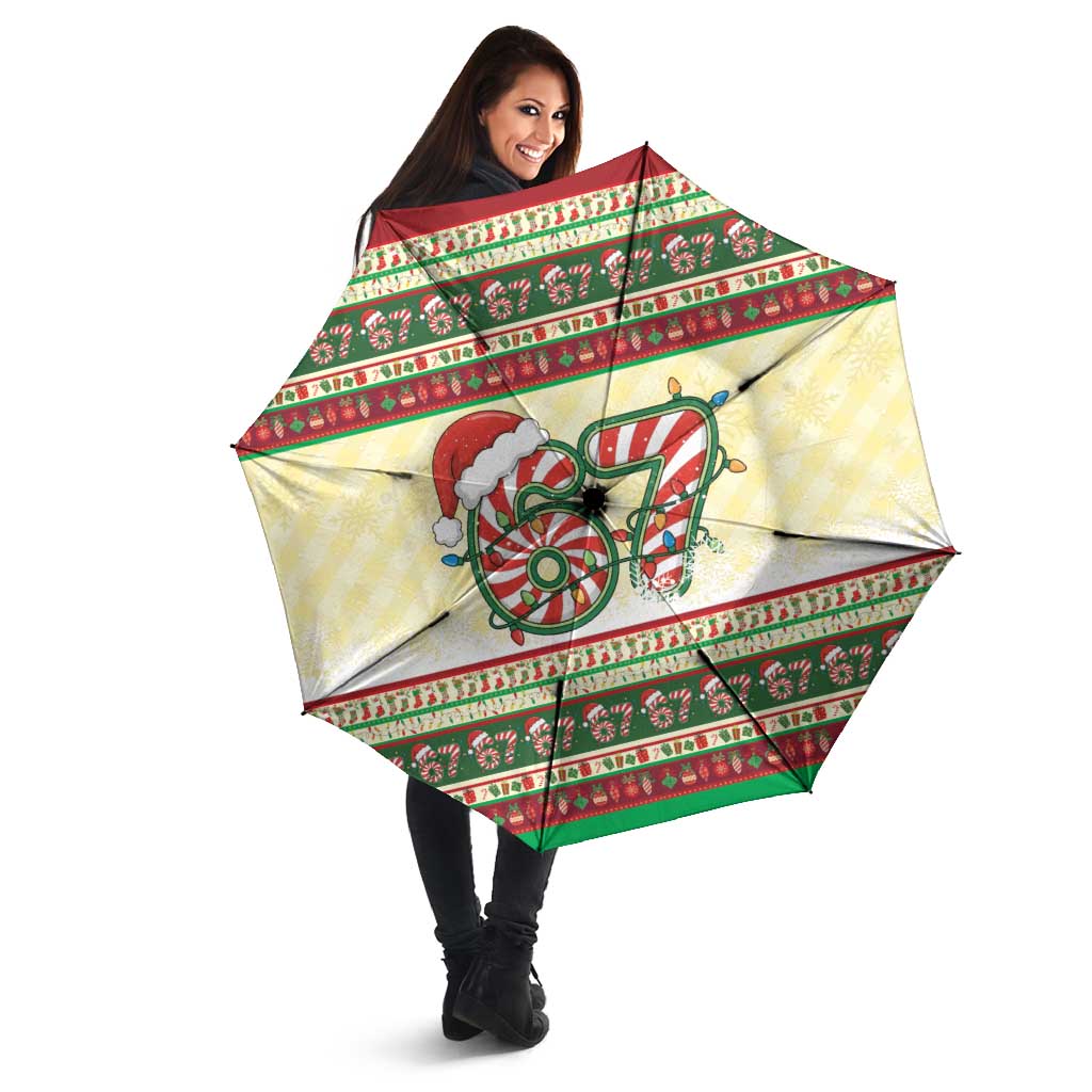 67 Six Seven Funny Meme Christmas Umbrella Funny Xmas - Wonder Print Shop
