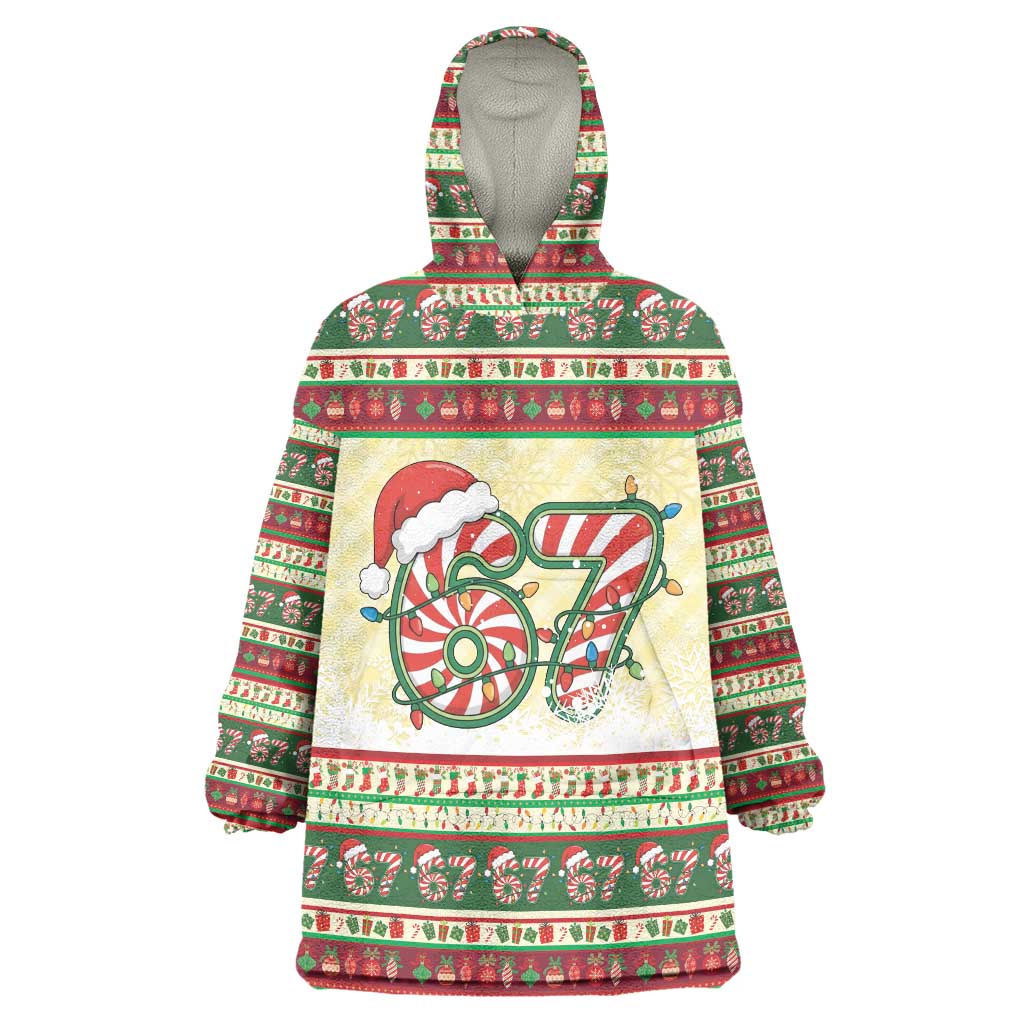 67 Six Seven Funny Meme Christmas Wearable Blanket Hoodie Funny Xmas - Wonder Print Shop