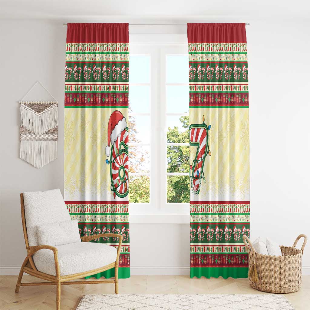 67 Six Seven Funny Meme Christmas Window Curtain Funny Xmas - Wonder Print Shop