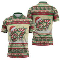 67 Six Seven Funny Meme Christmas Zipper Polo Shirt Funny Xmas - Wonder Print Shop