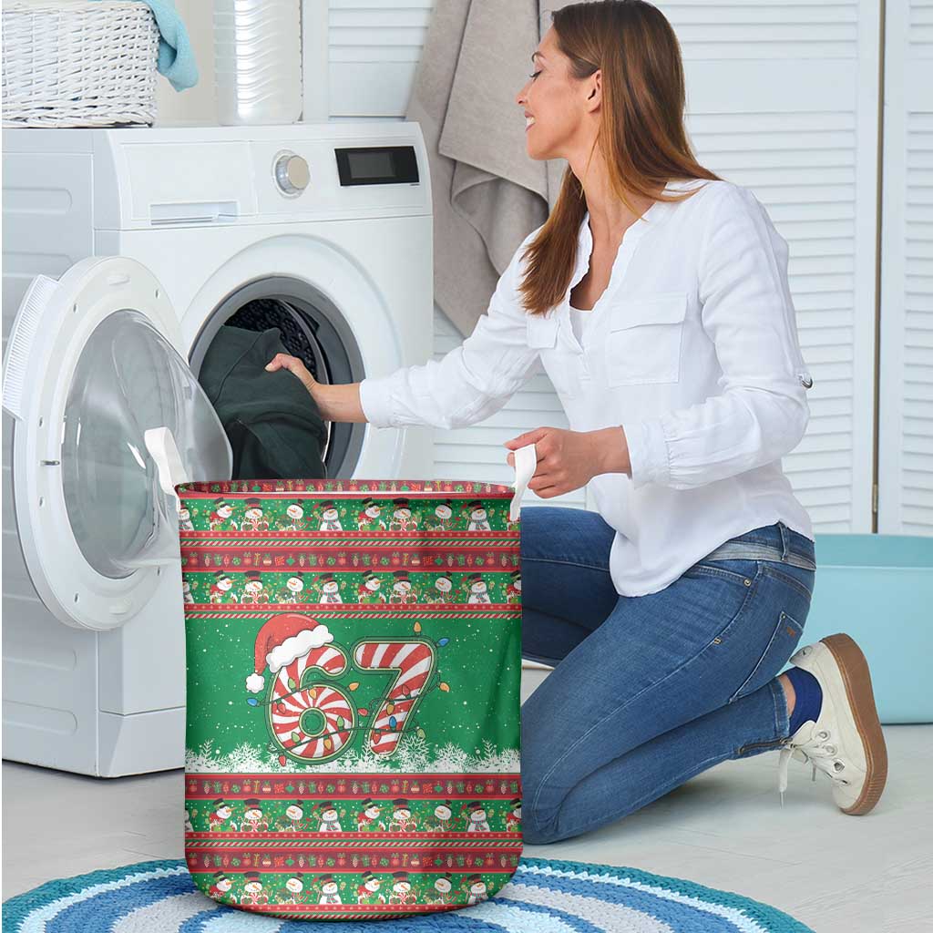67 Six Seven Funny Meme Christmas Laundry Basket Funny Xmas - Wonder Print Shop