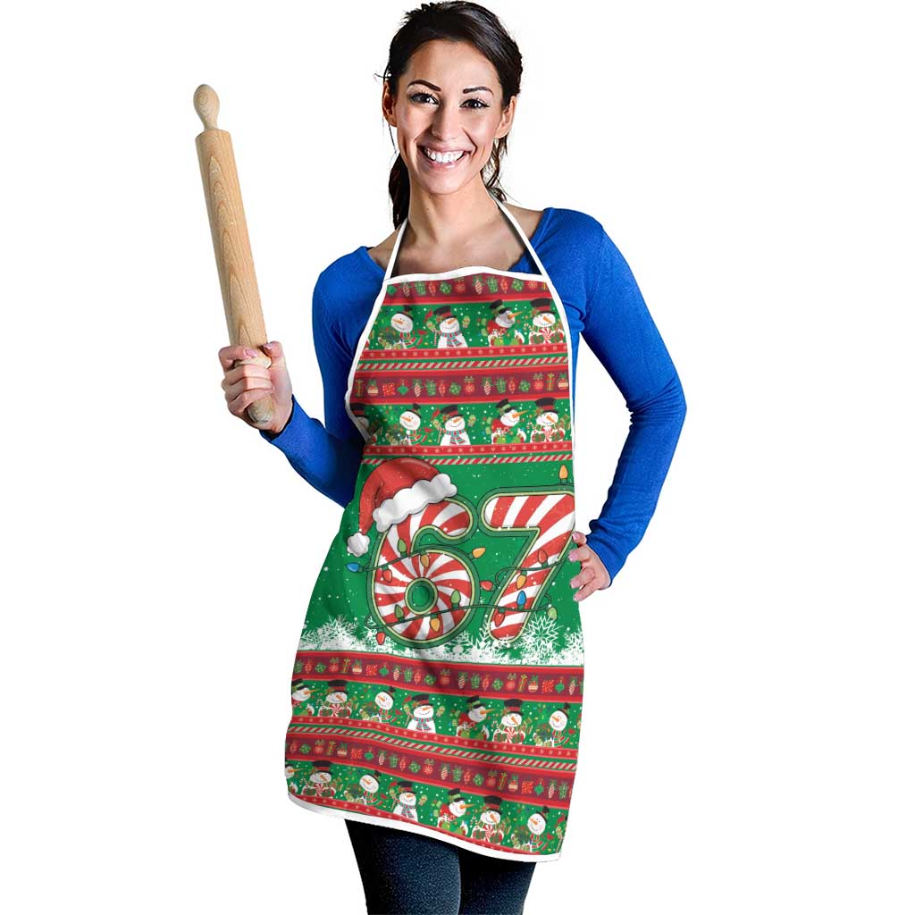 67 Six Seven Funny Meme Christmas Apron Funny Xmas - Wonder Print Shop