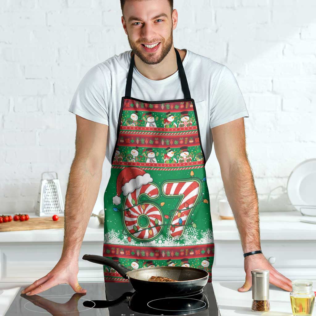 67 Six Seven Funny Meme Christmas Apron Funny Xmas - Wonder Print Shop