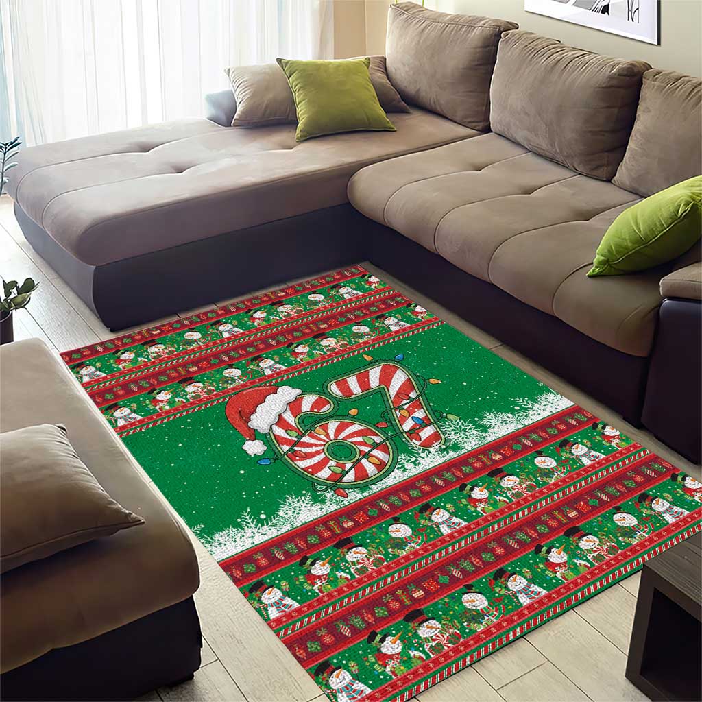 67 Six Seven Funny Meme Christmas Area Rug Funny Xmas - Wonder Print Shop