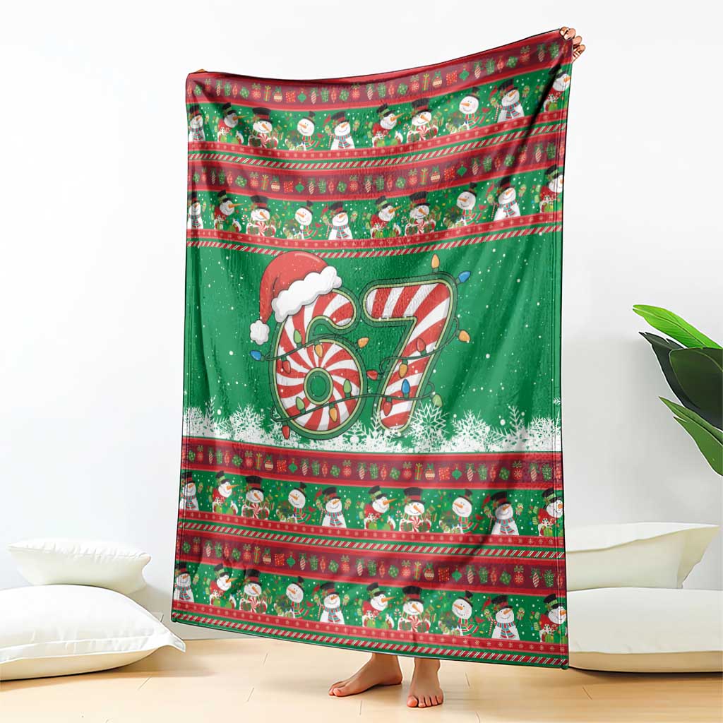 67 Six Seven Funny Meme Christmas Blanket Funny Xmas - Wonder Print Shop