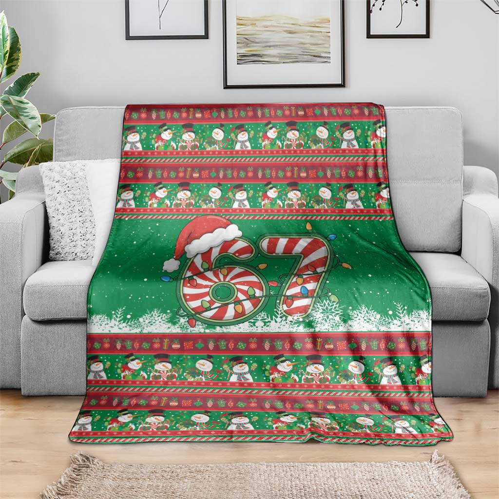 67 Six Seven Funny Meme Christmas Blanket Funny Xmas - Wonder Print Shop
