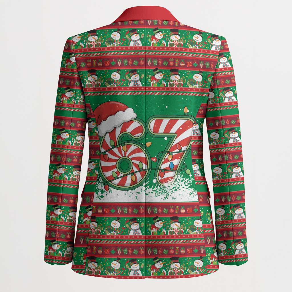 67 Six Seven Funny Meme Christmas Blazer Funny Xmas - Wonder Print Shop