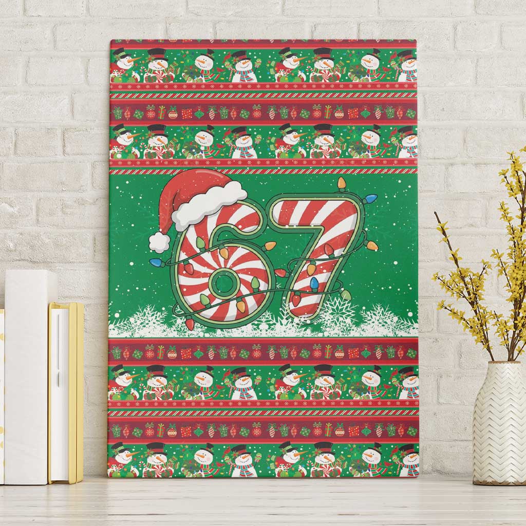 67 Six Seven Funny Meme Christmas Canvas Wall Art Funny Xmas - Wonder Print Shop