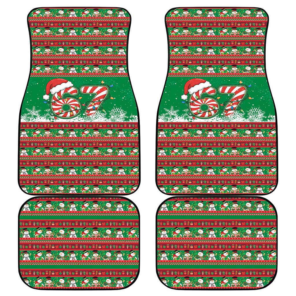 67 Six Seven Funny Meme Christmas Car Mats Funny Xmas - Wonder Print Shop