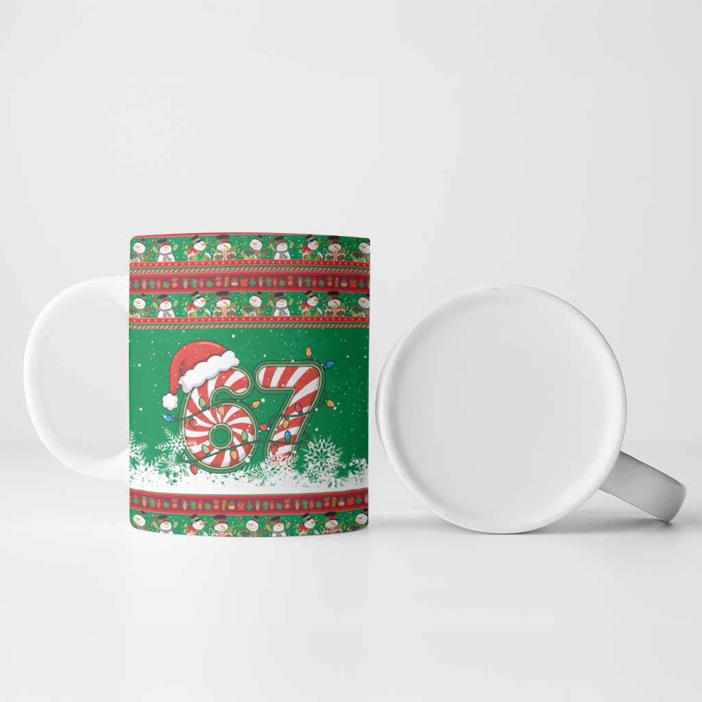 67 Six Seven Funny Meme Christmas Ceramic Mug Funny Xmas - Wonder Print Shop