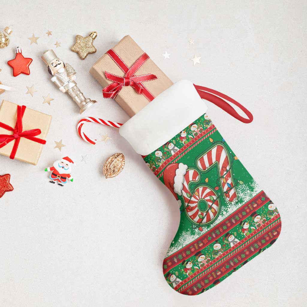 67 Six Seven Funny Meme Christmas Stocking Funny Xmas - Wonder Print Shop