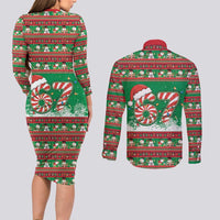 67 Six Seven Funny Meme Christmas Couples Matching Long Sleeve Bodycon Dress and Long Sleeve Button Shirt Funny Xmas - Wonder Print Shop