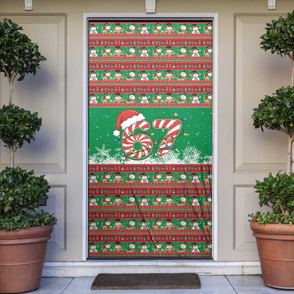 67 Six Seven Funny Meme Christmas Door Cover Funny Xmas - Wonder Print Shop
