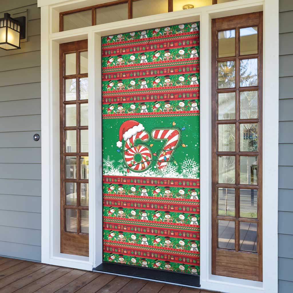 67 Six Seven Funny Meme Christmas Door Cover Funny Xmas - Wonder Print Shop