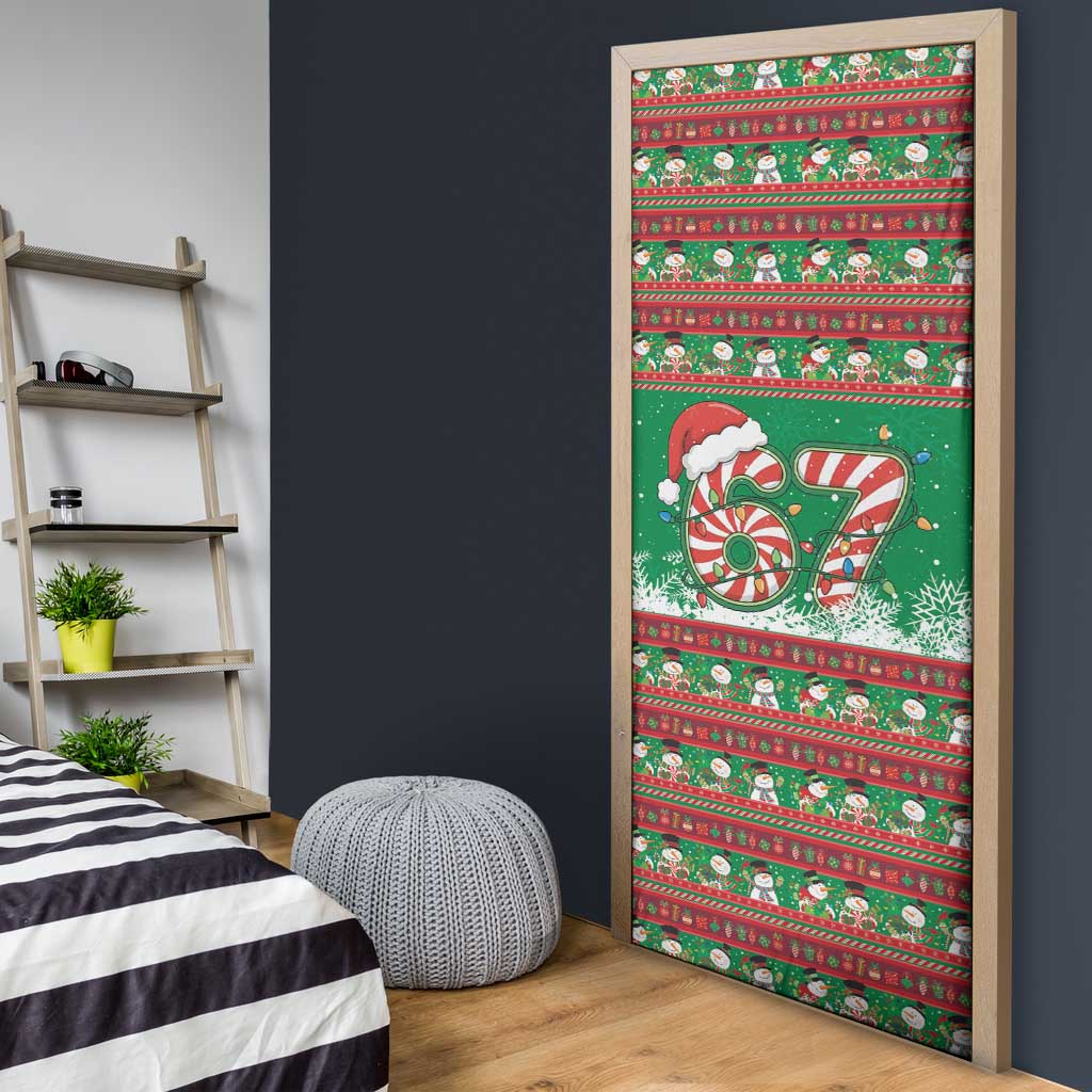 67 Six Seven Funny Meme Christmas Door Cover Funny Xmas - Wonder Print Shop