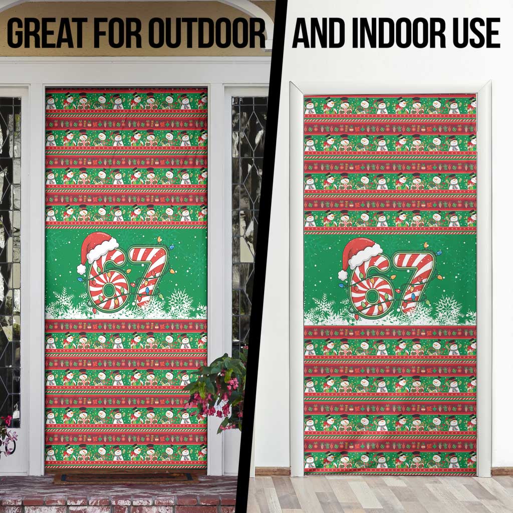 67 Six Seven Funny Meme Christmas Door Cover Funny Xmas - Wonder Print Shop