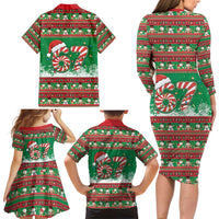 67 Six Seven Funny Meme Christmas Family Matching Long Sleeve Bodycon Dress and Hawaiian Shirt Funny Xmas - Wonder Print Shop