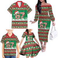 67 Six Seven Funny Meme Christmas Family Matching Off The Shoulder Long Sleeve Dress and Hawaiian Shirt Funny Xmas - Wonder Print Shop