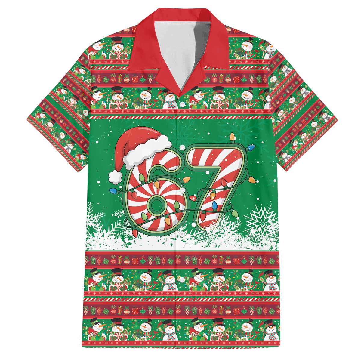 67 Six Seven Funny Meme Christmas Family Matching Off The Shoulder Long Sleeve Dress and Hawaiian Shirt Funny Xmas - Wonder Print Shop