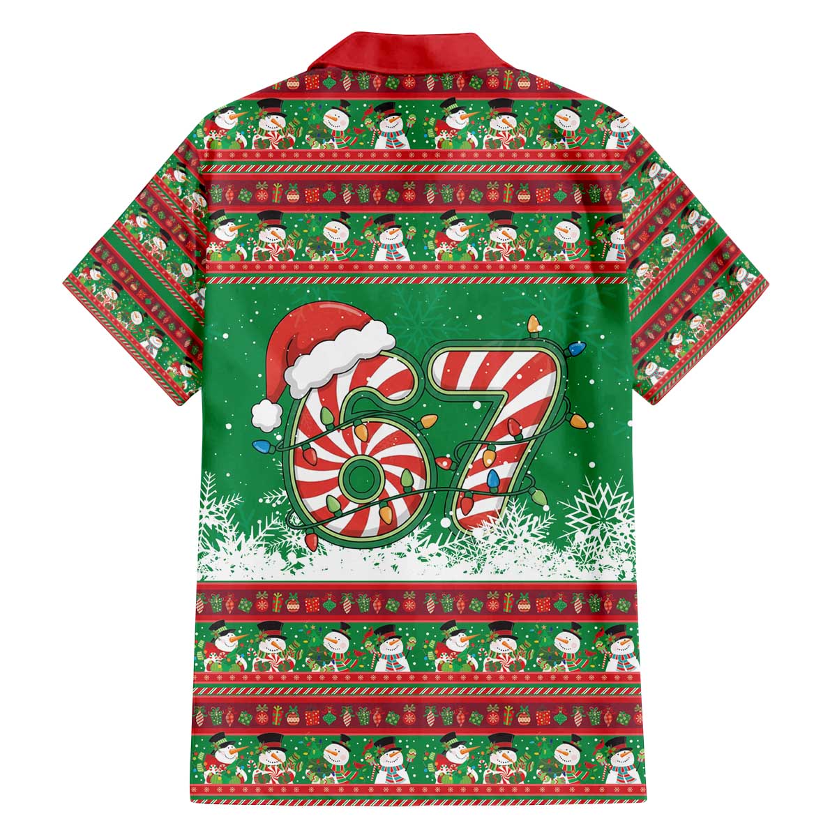 67 Six Seven Funny Meme Christmas Family Matching Off The Shoulder Long Sleeve Dress and Hawaiian Shirt Funny Xmas - Wonder Print Shop