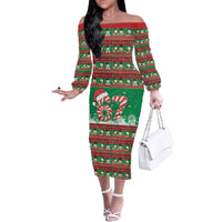 67 Six Seven Funny Meme Christmas Family Matching Off The Shoulder Long Sleeve Dress and Hawaiian Shirt Funny Xmas - Wonder Print Shop