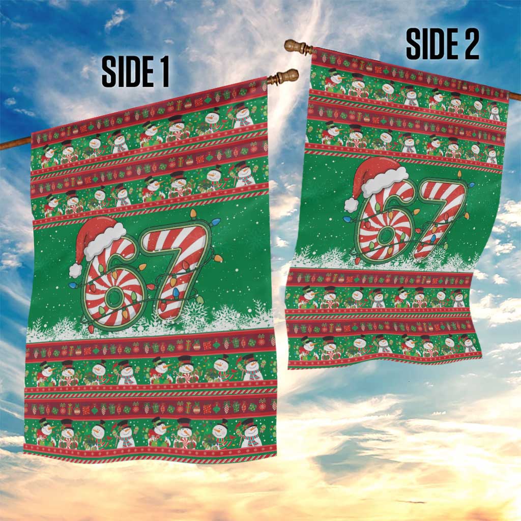 67 Six Seven Funny Meme Christmas Garden Flag Funny Xmas - Wonder Print Shop