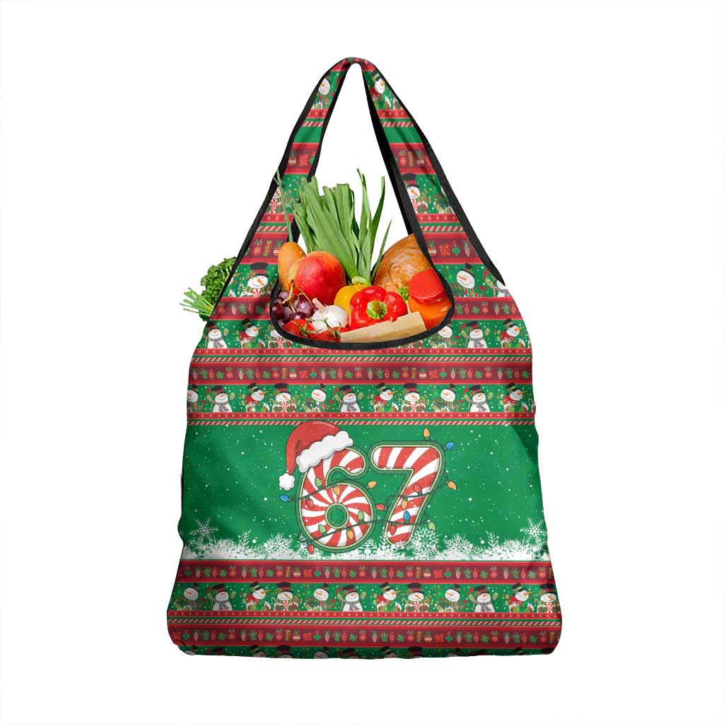 67 Six Seven Funny Meme Christmas Grocery Bag Funny Xmas - Wonder Print Shop