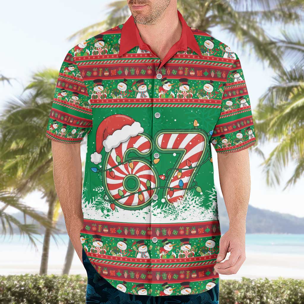 67 Six Seven Funny Meme Christmas Hawaiian Shirt Funny Xmas - Wonder Print Shop