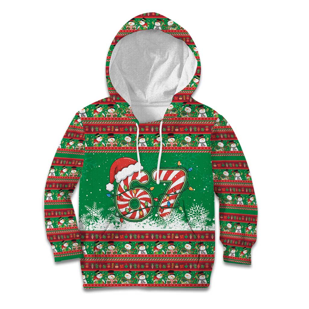 67 Six Seven Funny Meme Christmas Kid Hoodie Funny Xmas - Wonder Print Shop