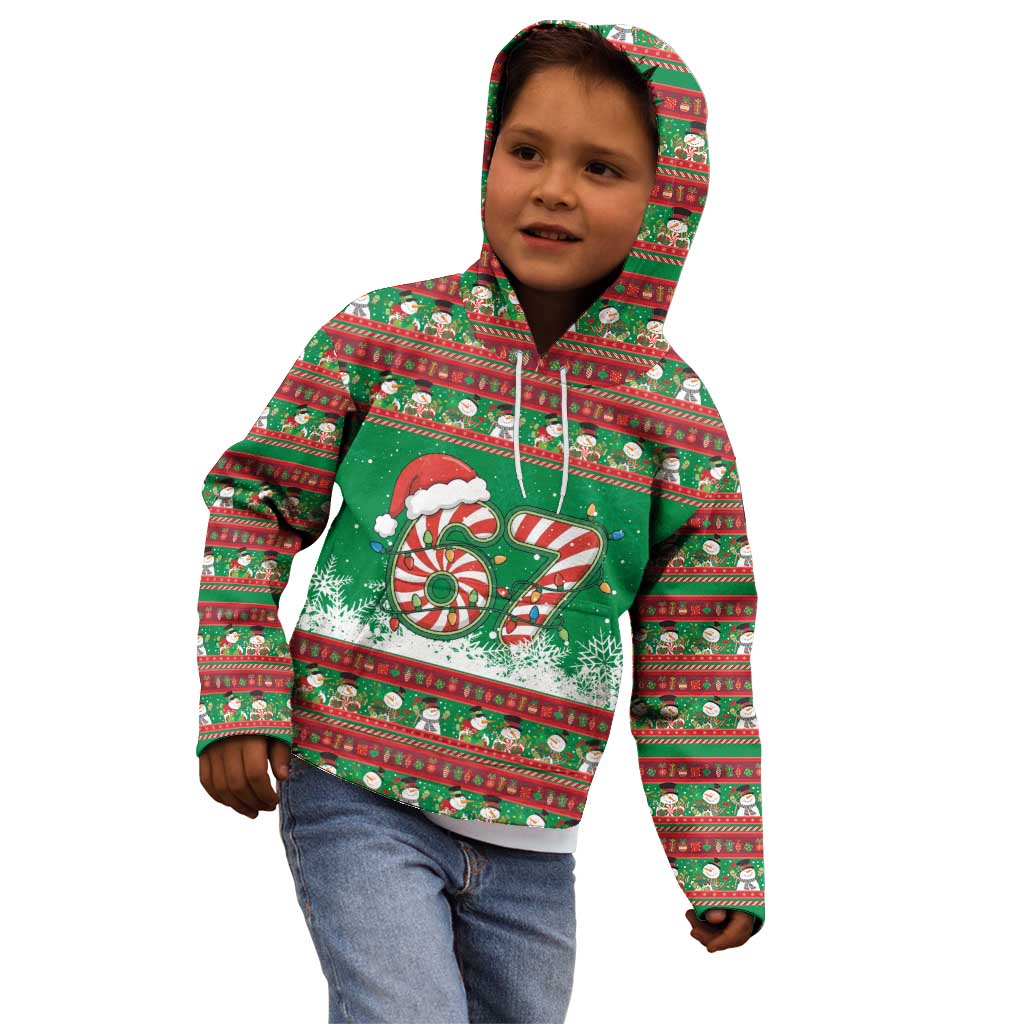 67 Six Seven Funny Meme Christmas Kid Hoodie Funny Xmas - Wonder Print Shop
