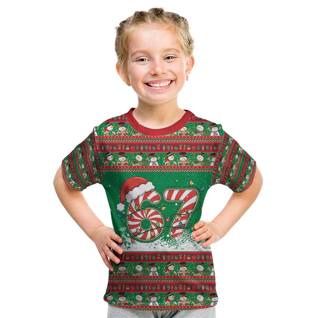 67 Six Seven Funny Meme Christmas Kid T Shirt Funny Xmas - Wonder Print Shop