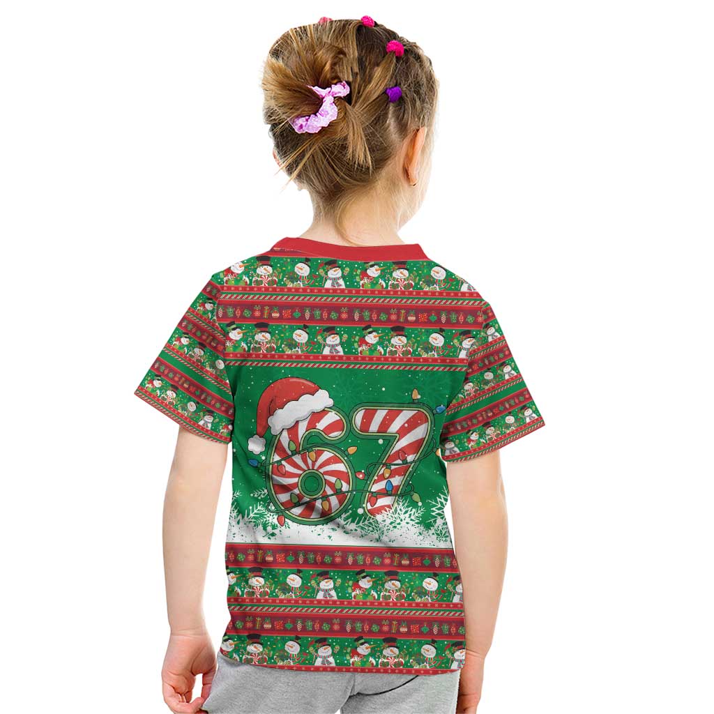 67 Six Seven Funny Meme Christmas Kid T Shirt Funny Xmas - Wonder Print Shop