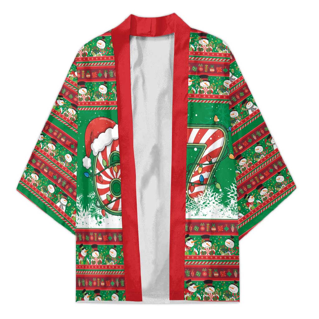 67 Six Seven Funny Meme Christmas Kimono Funny Xmas - Wonder Print Shop