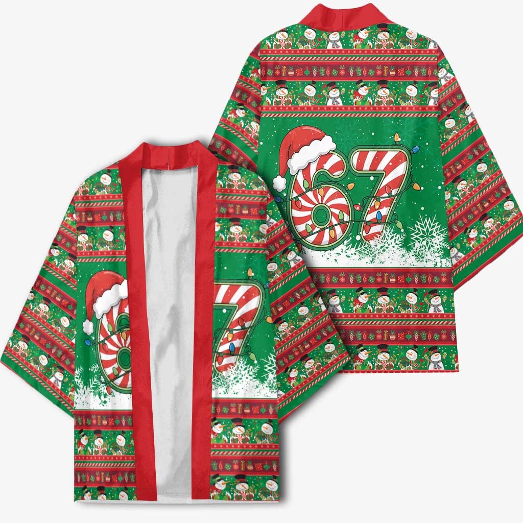 67 Six Seven Funny Meme Christmas Kimono Funny Xmas - Wonder Print Shop