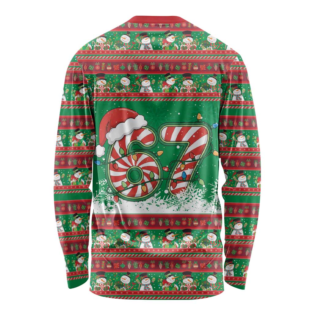 67 Six Seven Funny Meme Christmas Long Sleeve Shirt Funny Xmas - Wonder Print Shop