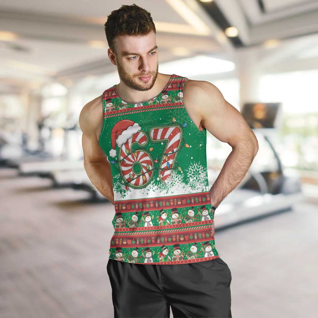 67 Six Seven Funny Meme Christmas Men Tank Top Funny Xmas - Wonder Print Shop