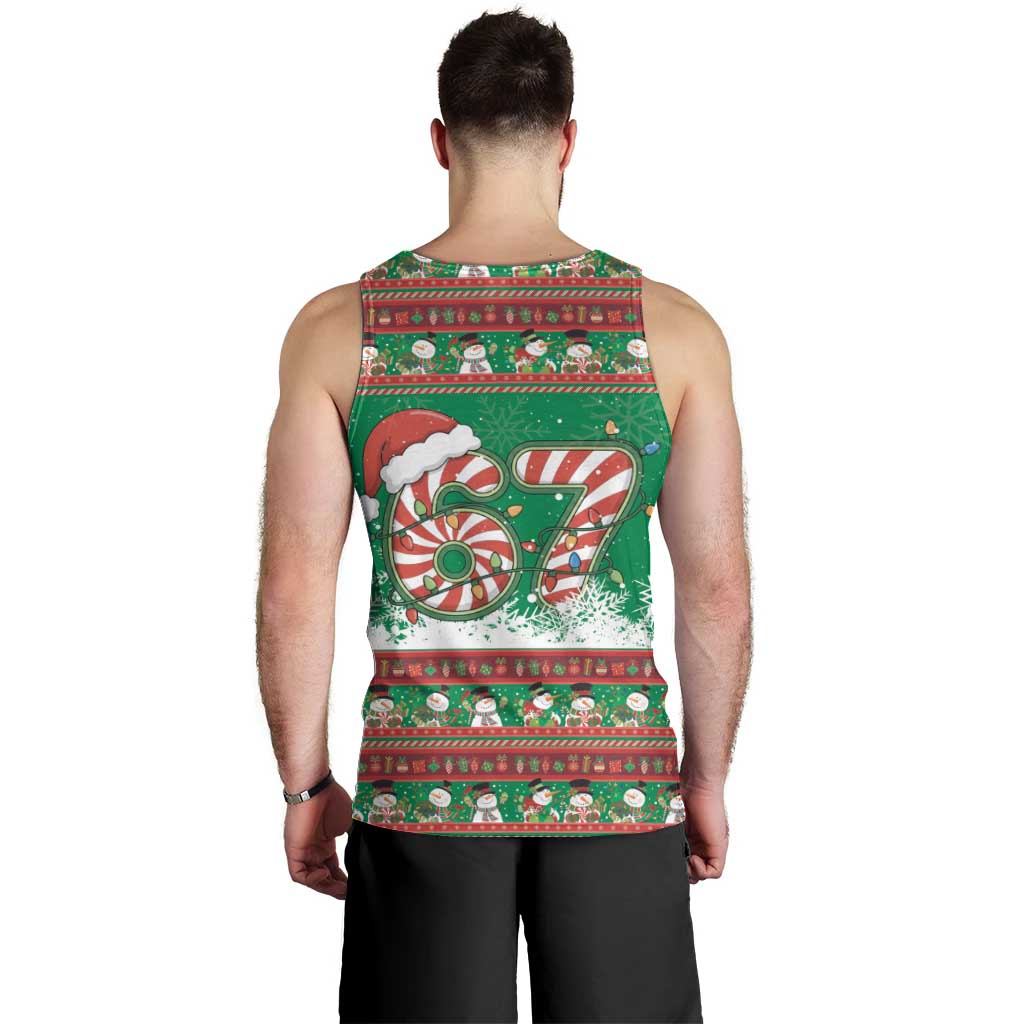 67 Six Seven Funny Meme Christmas Men Tank Top Funny Xmas - Wonder Print Shop