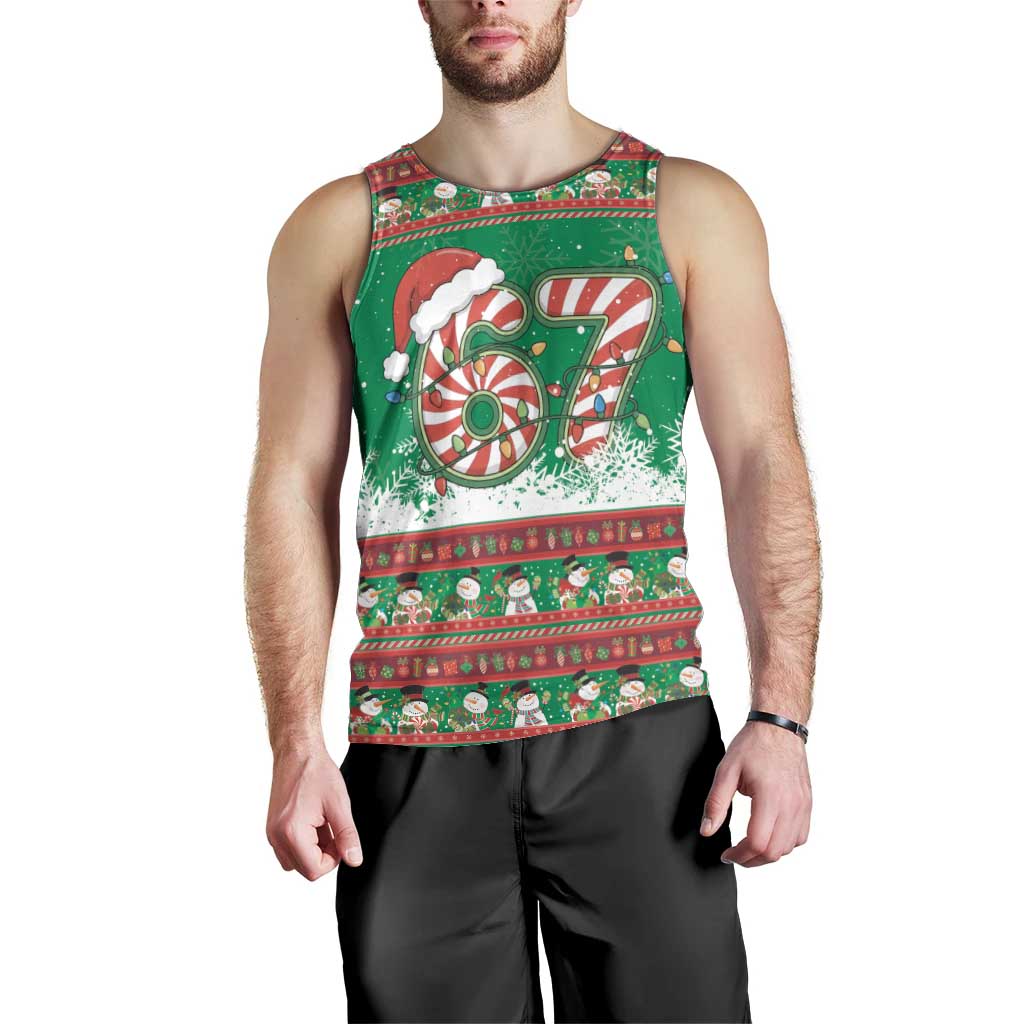 67 Six Seven Funny Meme Christmas Men Tank Top Funny Xmas - Wonder Print Shop