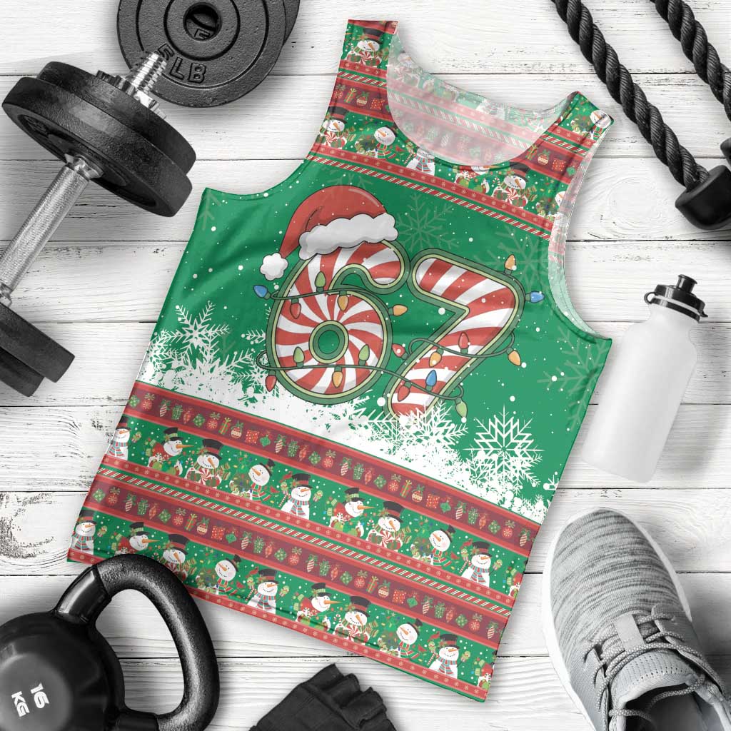 67 Six Seven Funny Meme Christmas Men Tank Top Funny Xmas - Wonder Print Shop