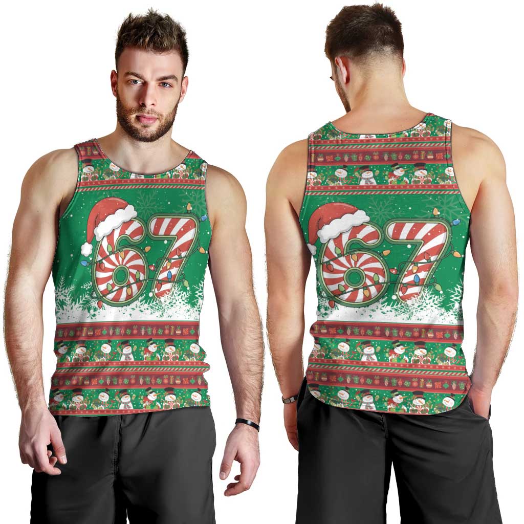 67 Six Seven Funny Meme Christmas Men Tank Top Funny Xmas - Wonder Print Shop