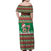 67 Six Seven Funny Meme Christmas Off Shoulder Maxi Dress Funny Xmas - Wonder Print Shop