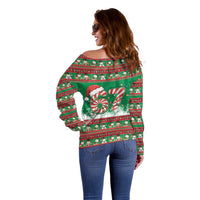 67 Six Seven Funny Meme Christmas Off Shoulder Sweater Funny Xmas - Wonder Print Shop